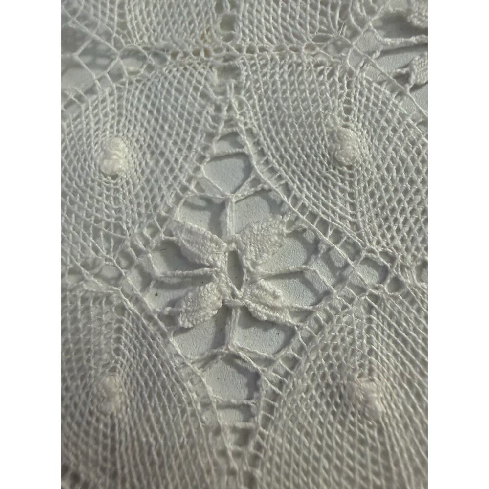 Vintage Lace Trim 6 Yards Floral Ivory Cotton Bridal Sewing Antique - Picture 5 of 12